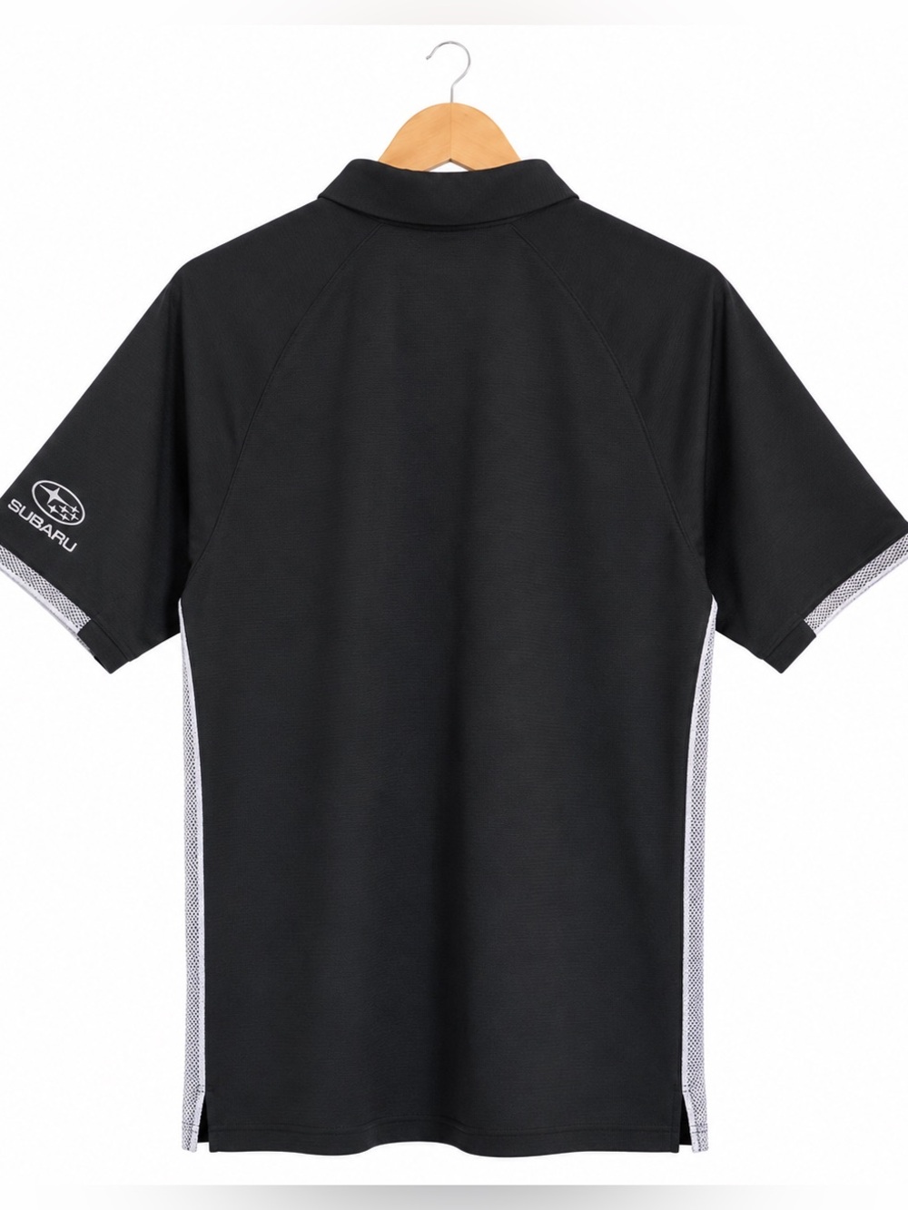 Men’s Under Armour Subaru Polo Shirt Black Logo Button Up Size Large - Picture 2 of 8